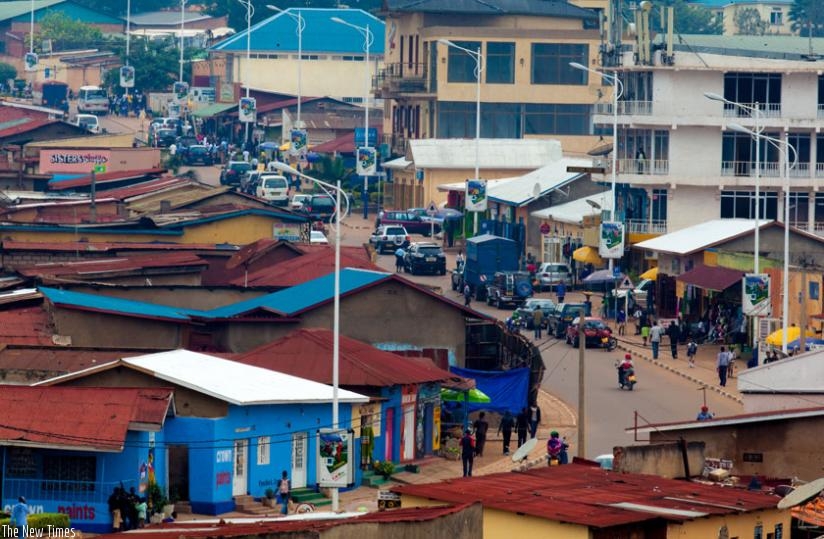 An aerial view of Biryogo suburb in Nyarugenge District, Kigali. (Timothy Kisambira)