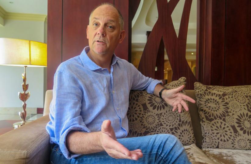 Nord speaks during the interview with The New Times. (Kenneth Agutamba)