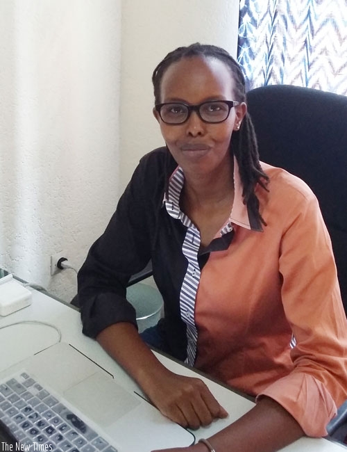 Rosine Urugeni  during the interview at her office in Kacyiru. (S. Kantengwa)