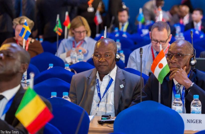 Participants follow proceedings at the INTERPOL meeting in Kigali yesterday. (T.Kisambira)