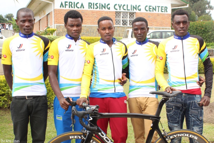 Team Karisimbi (L-R); Nsengimana, Uwizeyimana, Hadi (captain),   Byukusenge and Ndayisenga. rn(File)