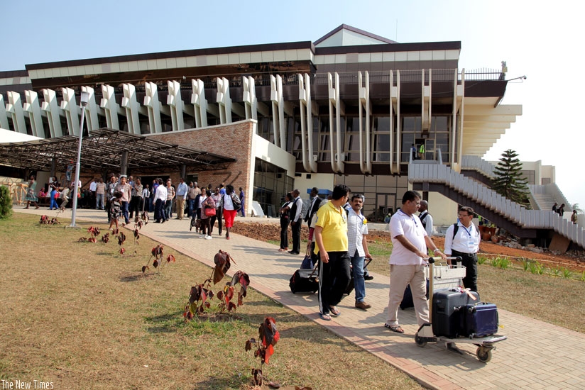 Visitors arrive into the country via Kigali International Airport. Rwanda strives to continue good performance in the World Bank Doing Business Reporter to keep investor interesting lively. (File)rn