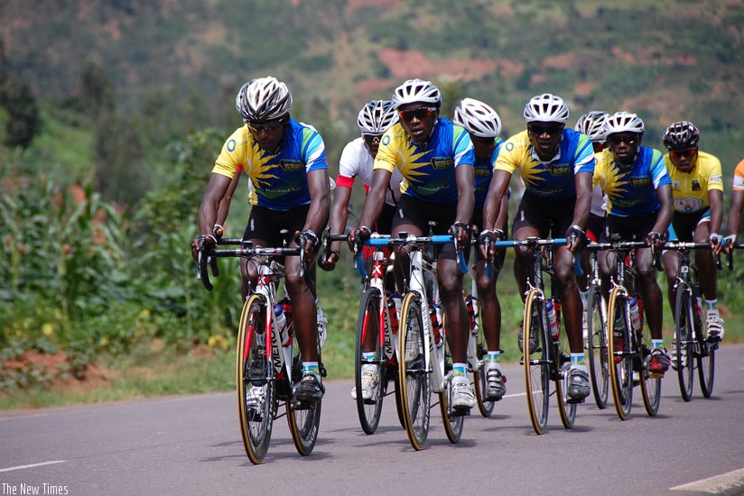 Team Rwanda riders are in an upbeat mood ahead of the start of this yearu2019s Tour du Rwanda which gets underway today. (File photo)
