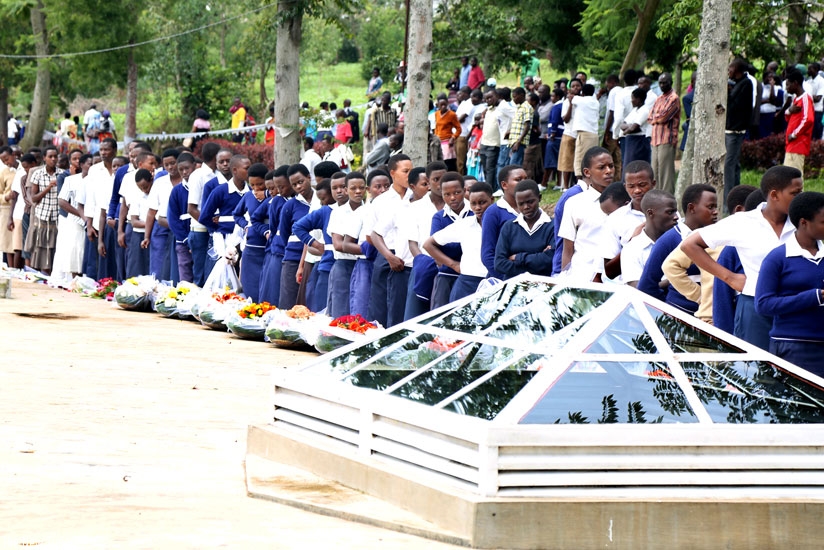 Students queue to enter the Genocide Memorial during the commemoration at Kinazi yesterday. The ICTR will close next month but it has been criticised by survivors of the genocide for among other things an acidic interview that convicted former Prime Minister Jean Kambanda gave to a British TV which violated a 1999 agreement between Mali and the UN that does not allow ICTR Genocide convicts to access a media platform to deny the crimes for which they were convicted and imprisoned. (File)