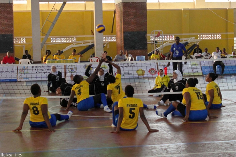 Rwanda women's sitting volleyball team beat Egypt (above) to qualify for Rio 2016 Paralympic Games. (File)