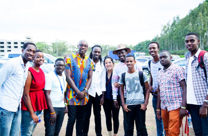 Beauty For Ashes team with Kenyan popular Sauti Soul group member (4th left) in Nairobi. (Courtsey)