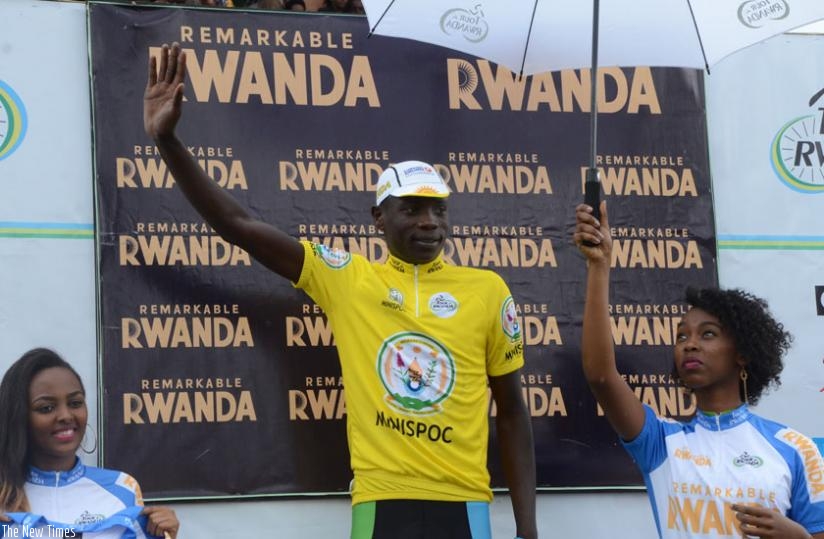 Team Rwanda Karisimbi rider Nsengimana kept the yellow jersey following his win in stage three of  Tour of Rwanda on Wednesday. (Sam Ngendahimana)