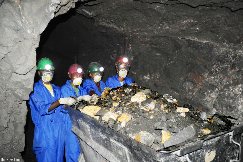 Miners at Wolfram mining site in the Northern Province. (File)