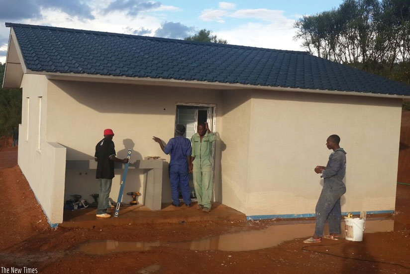 A single storey two-bedroom house built with pre-fabricated materials by JSI. (Stephen Kalimba)