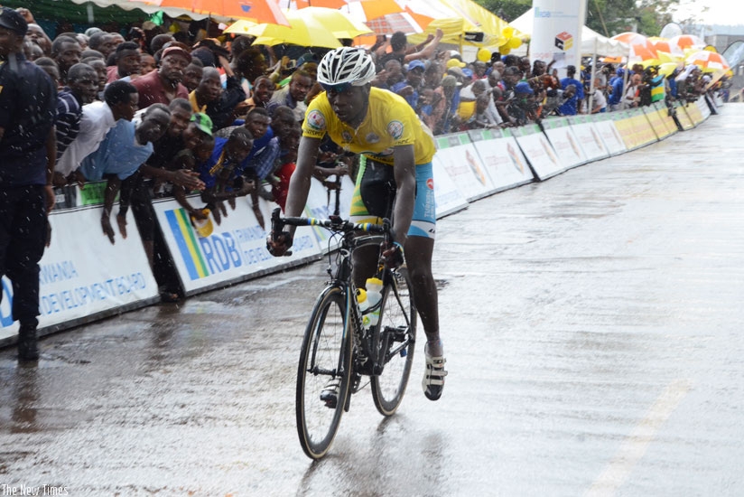 Jean-Bosco Nsengimana wore the yellow jersey from start to finish en-route to winning the 2015 Tour du Rwanda. (Sam Ngendahimana)