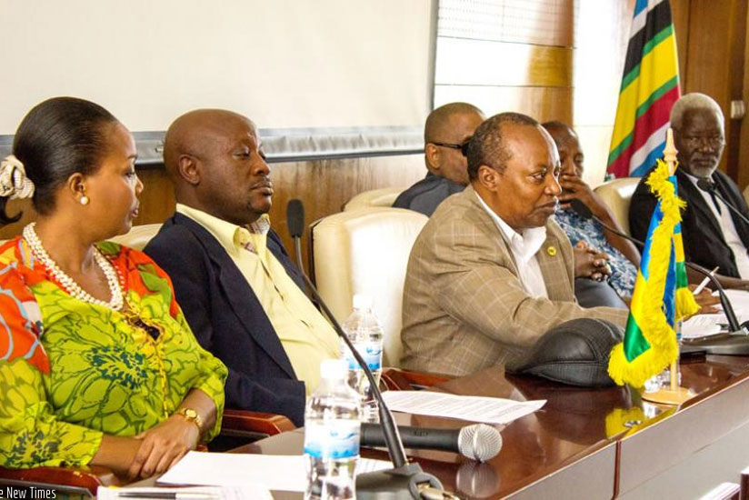 EALA members address journalists in Kigali recently. (File)