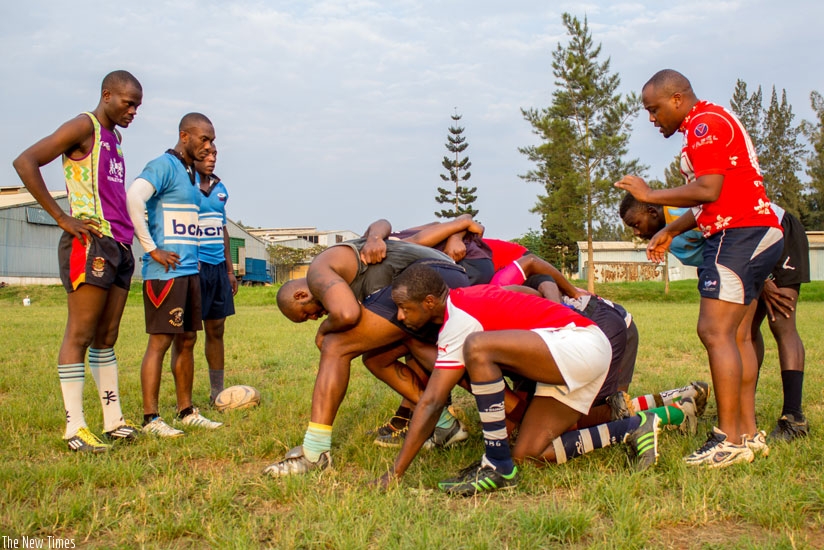 The Silverbacks during a previous training session. Rwanda has a chance to improve with the full World Rugby membership.  (File photo)
