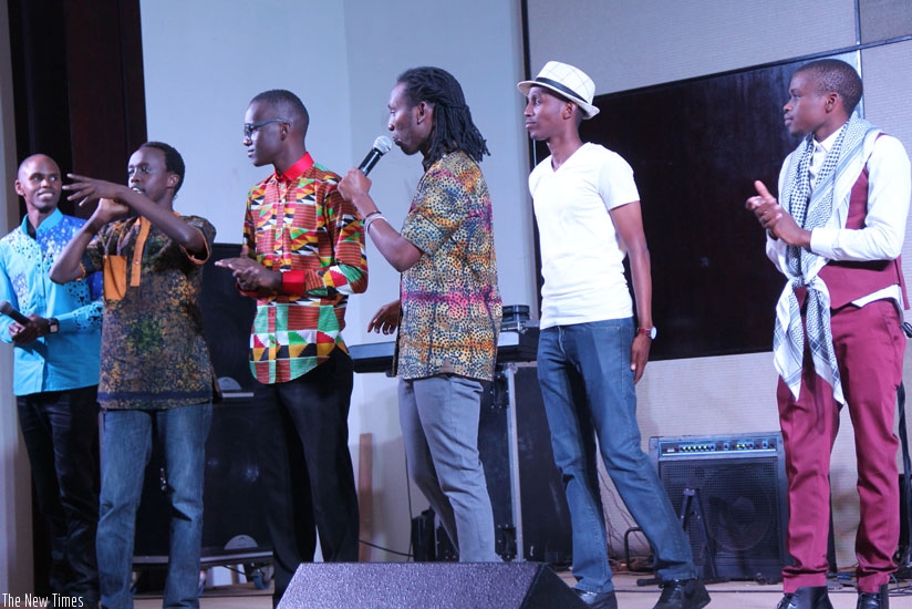 The comedians who performed greet the audience.  (Courtesy Photos)