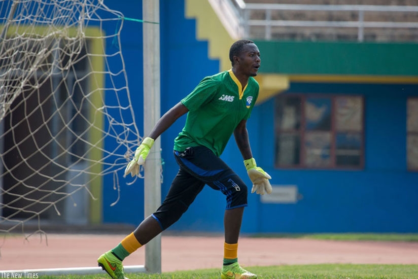 Goalkeeper Eric 'Bakame' Ndayishimiye  was the hero for Amavubi as they knocked out Kenya.  (File)