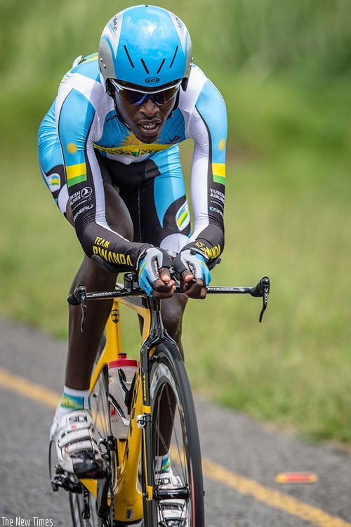 Last year's winner, Valens Ndayisenga seen here racing for Team Rwanda in a past event. (File)