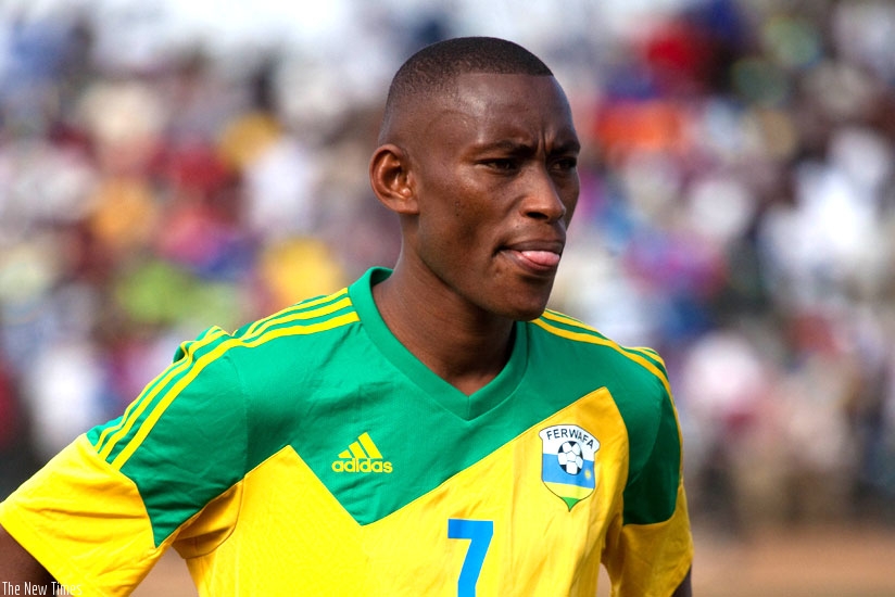 Mugiraneza scored the equalizing goal for Amavubi against Sudan. (Timothy Kisambira)