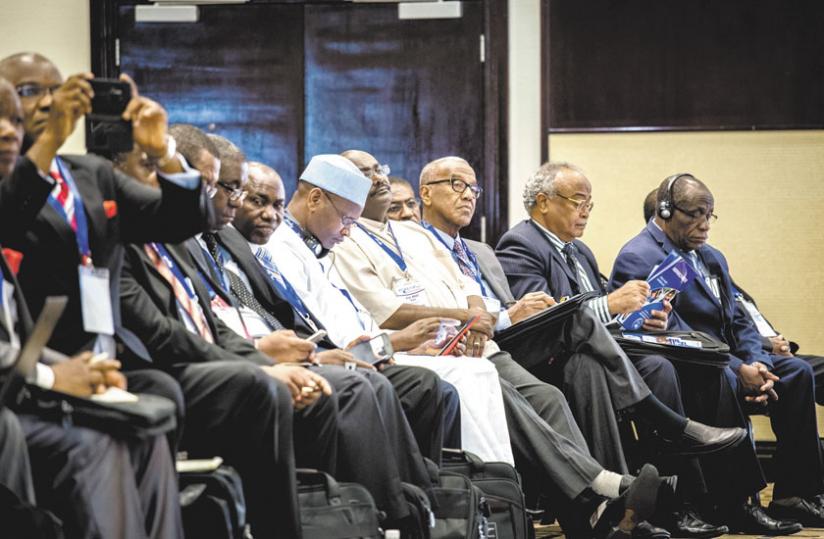 Participants at a conference of academicians and researchers in Kigali on June 2, 2015. (File)