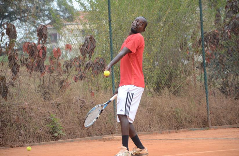 Habiyambere beat second seed Olivier Havugimana in three sets to win the men's singles title. (S. Ngendahimana)