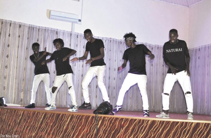 Afro Kasa dance group performs at the concert.