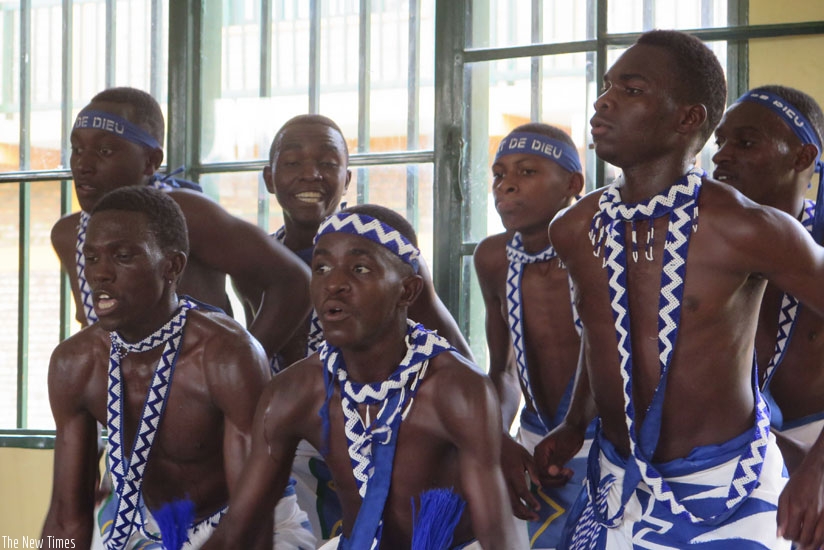 Centre Les Enfants de Dieu children dance during the Christmas party on Monday. (Photos by Frederic Byumvuhore)