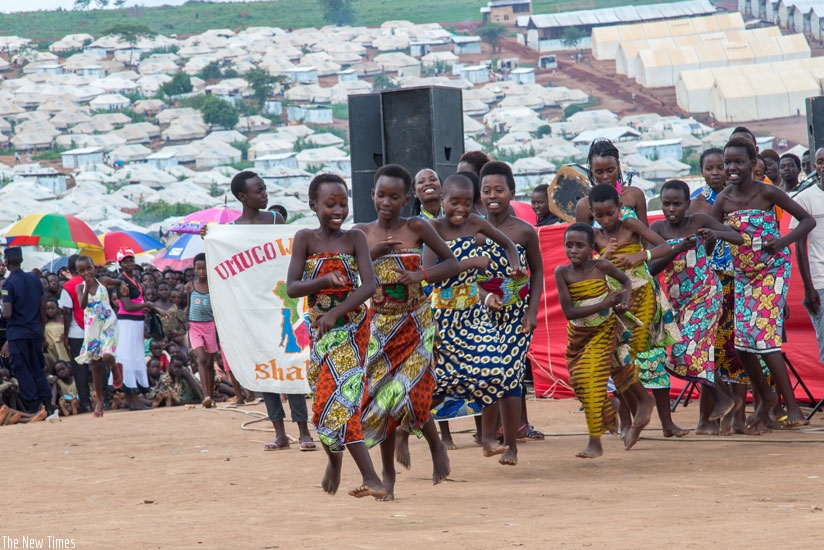 Young Burundian refugees at Mahama camp perform a cultural dance as they celebrated the festive season last week. (File)