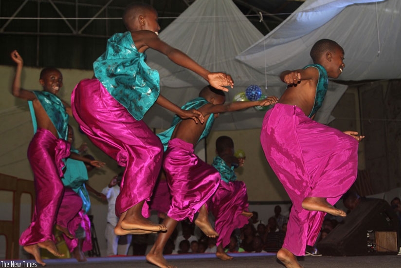 Students of Ecole Belge entertain guests during the Golden Jubilee celebrations held at the school in Kigali. (Photos by Shamim Nirere)