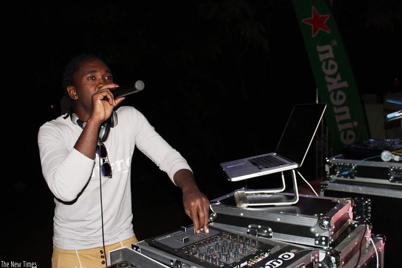 DJ Africano during the Jungle Party at Lake Kivu Serena Hotel a few days ago (Courtesy)
