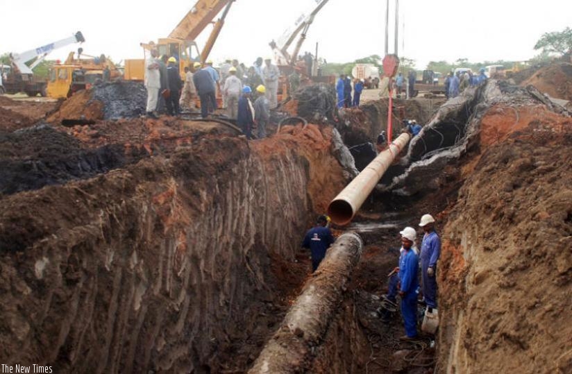 The first phase of the proposed Eldoret-Kampala-Kigali pipeline for refined petroleum products will end in 2017. (Net photo)