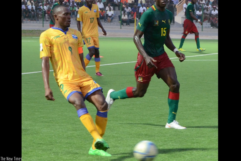 Tuyisenge (L) said that Wednesdayu2019s game showed that Amavubi can compete with the big boys on the continent. (Sam Ngendahimana)