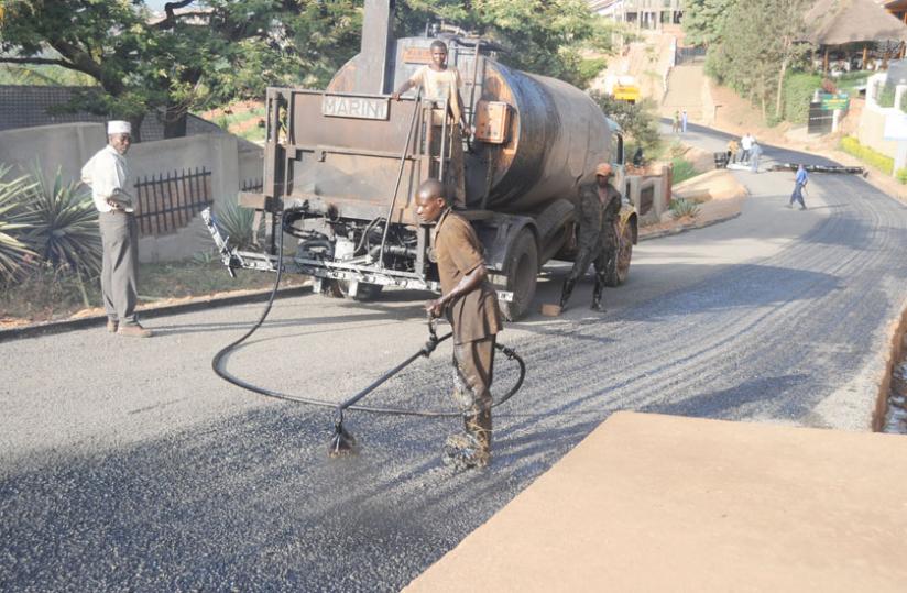 One of the roads under construction in Kimihurura. They will easy accessibility to the Convention Centre. (File)