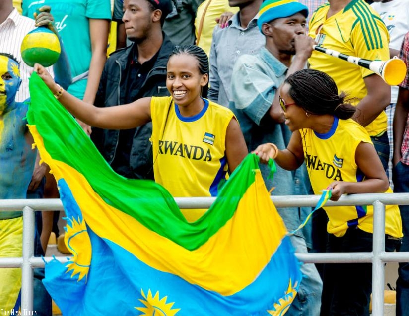 Amavubi fans at a past CHAN game in Kigali. (File)