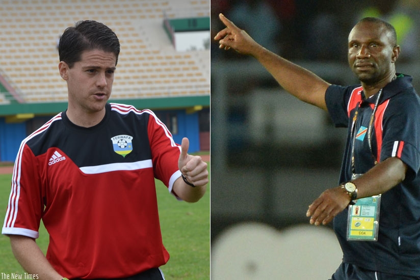 Johnny McKinstry (L) and Jean-Florent Ibenge.