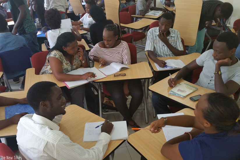 Students in a group discussion. Such activities will help students to perform better in class. (Dennis Agaba)