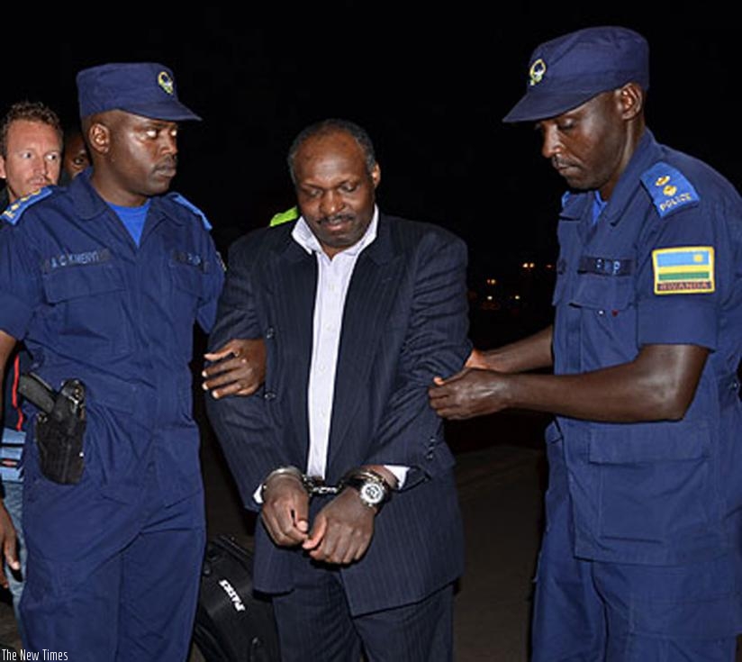 Mbarushimana shortly after arriving at Kigali International Airport in 2014. (File)
