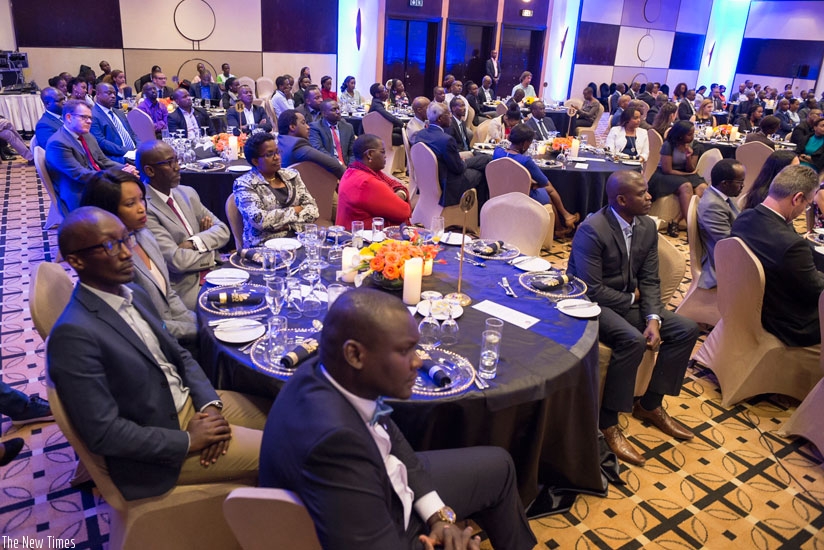Guests follow proceedings during the launch of CNBC headquarters in Kigali on Thursday. (Courtesy)