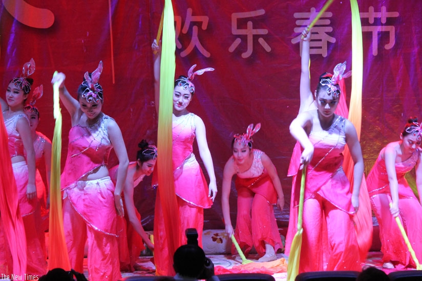 The day was characterized by various performances. Chinese girls excited those who had showed up with different dance routines. (Moses Opobo)