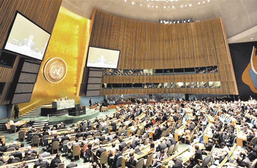 A meeting in session at the AU headquarters in Addis Ababa, Ethiopia. (Net photo)