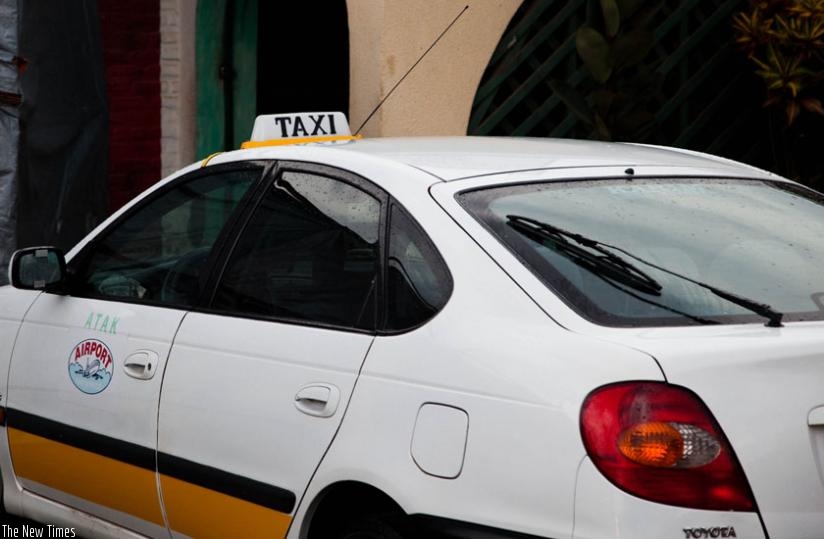 A taxi parks at Gisementi in Remera. 250 Taxi is being billed as a game changer in public transport sector. (File)