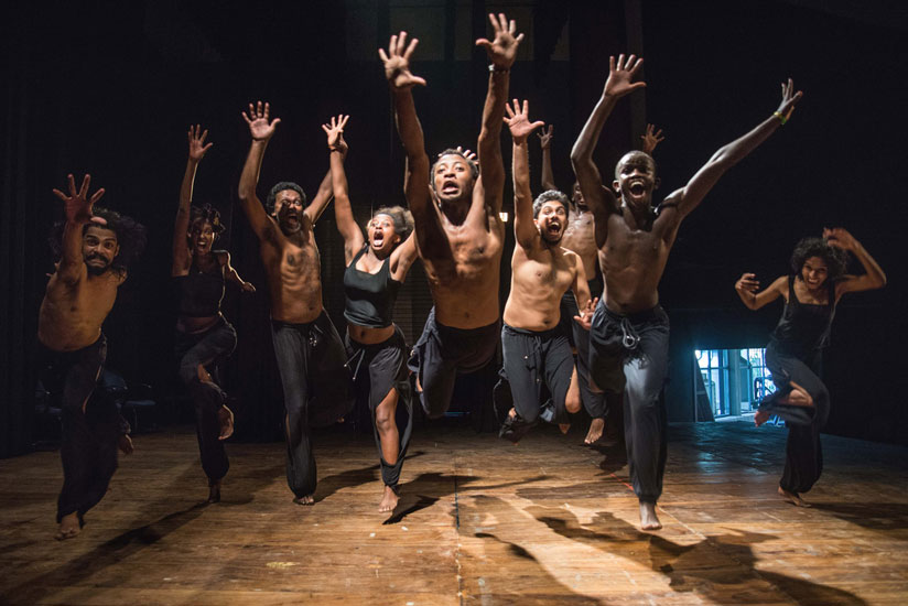 Final rehearsals before performing at Nada Theatre Hall, Colombo, Sri Lanka. (Courtesy)