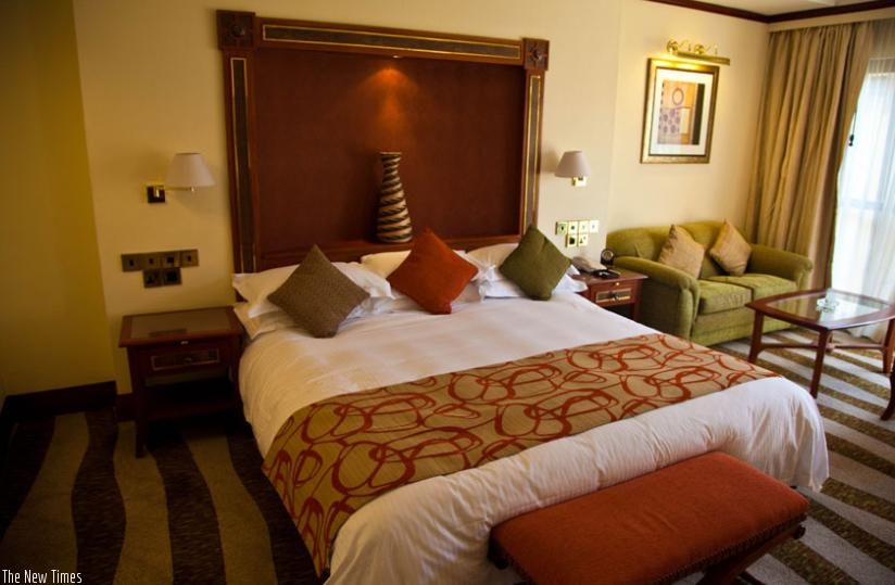 A plush room in a hotel in Kigali. Airbnb gives travellers options of staying in private homes. (Timothy Kisambira)
