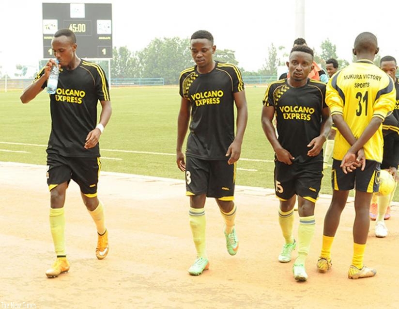 Muhadjiri Hakizimana (C) has scored seven goals in 11 league matches this season. (File)