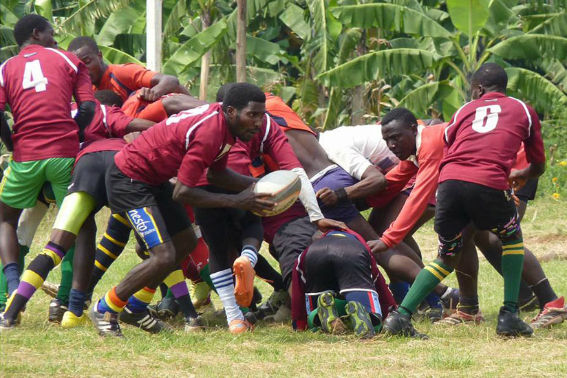 Resilience's scrumhalf Samuel Nirere in action during their win over Muhanga last weekend.  (Courtesy)