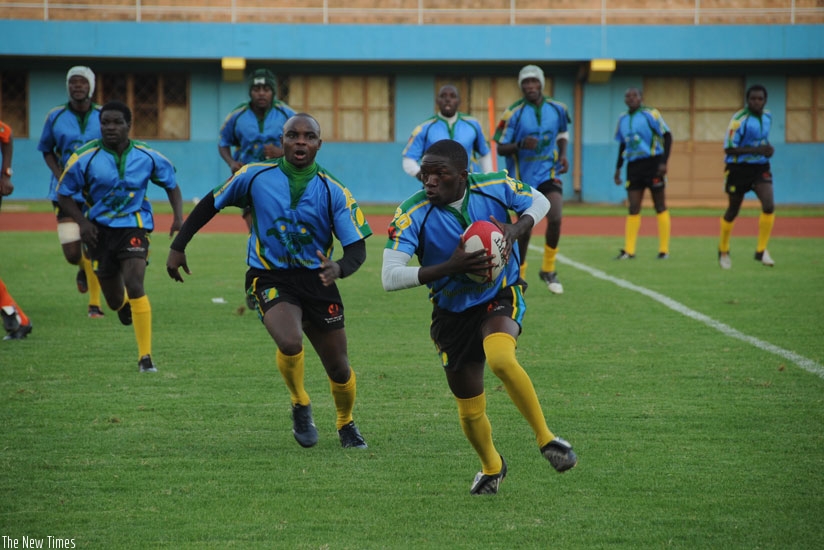 Habumugisha (with a ball) in action against Burundi at Amahoro National Stadium back in 2013. (File)