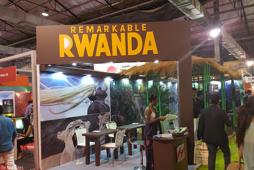 A stall of Rwanda at Mumbai expo. (Courtesy)