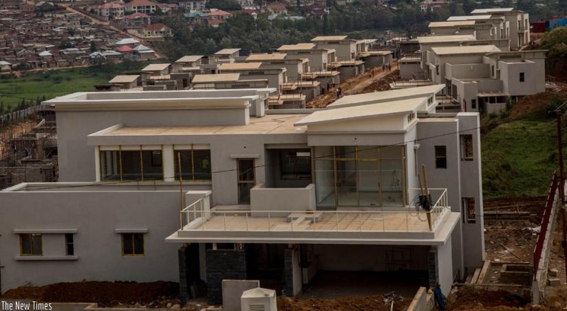 Some of the high-end houses being built at Vision City estate. Kigali needs more low-cost houses. (Peterson Tumwebaze)