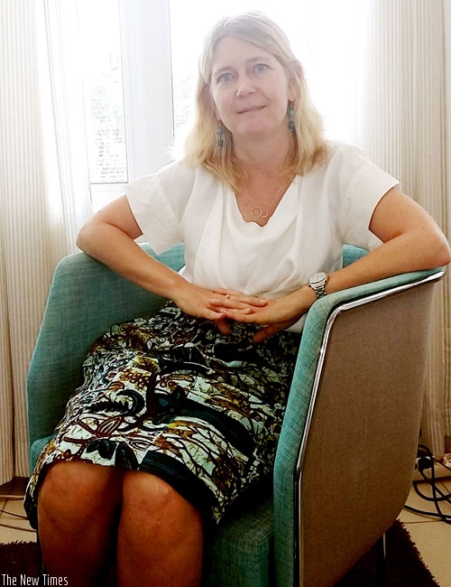 We need solidarity among ourselves as women, says Swedish Charge d'Affaires to Rwanda, Maria Hakansson. (S. Kantegwa)