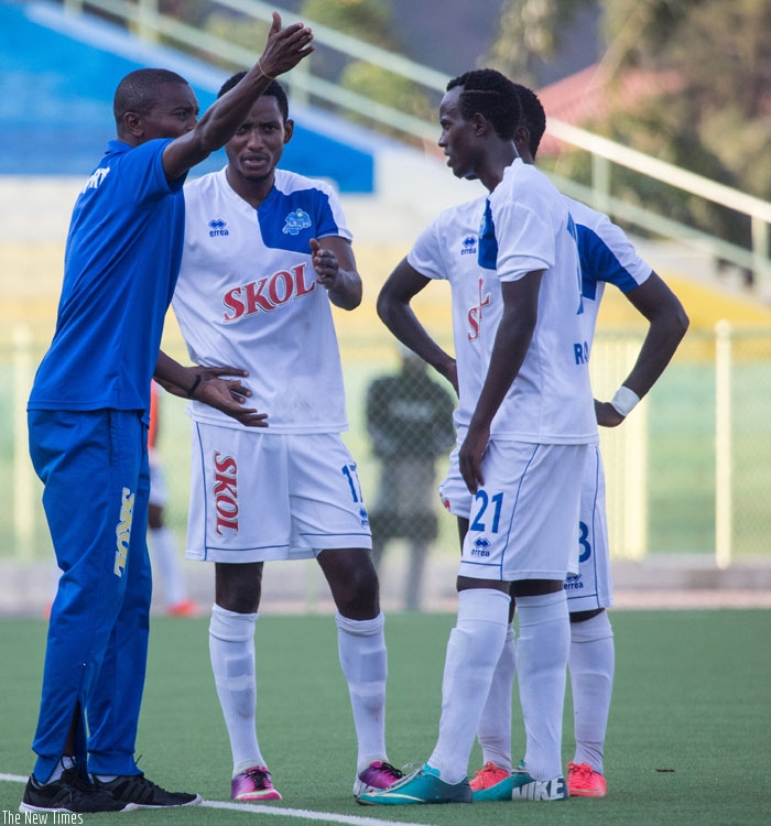 Djuma Masudi (L) has admitted that only financial problems would deny the team from winning the national league this season. (Timothy Kisambira)
