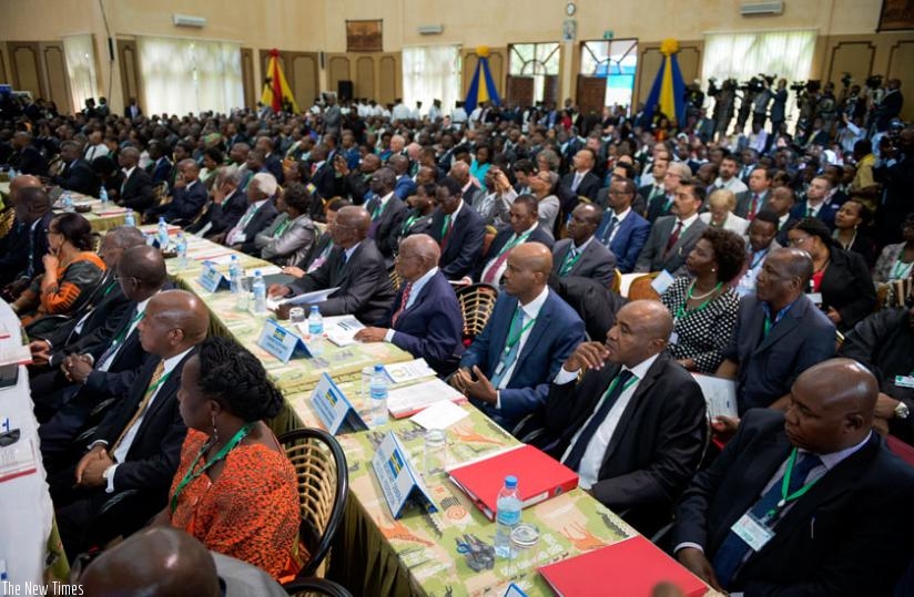 Participants follow proceedings of the 17th Heads of State Summit in Arusha, Tanzania, last week. South Sudan was admitted as the 6th member of the EAC. (Courtesy)