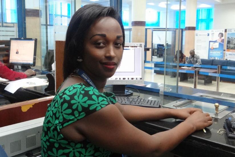 Cynthia Ingabire is a cashier at Bank of Kigali