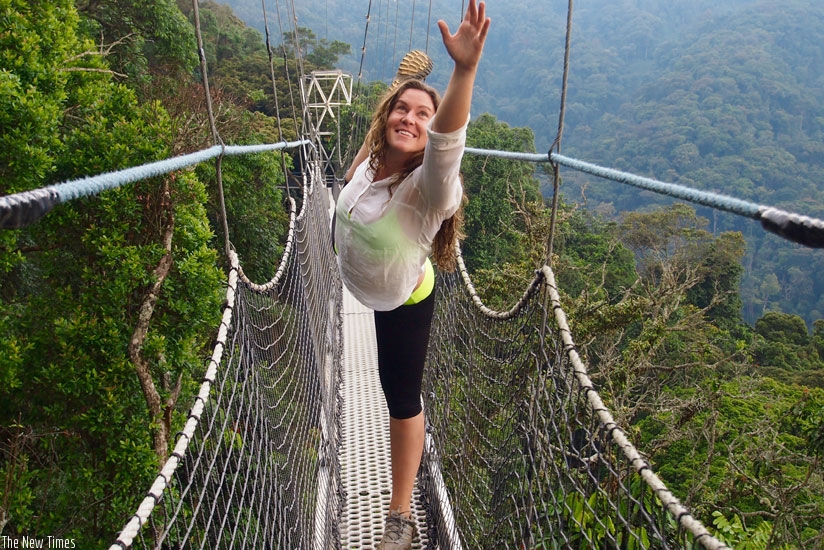 Alexandra Dionyssia Huttinger, a Yoga instructor in Nyungwe.